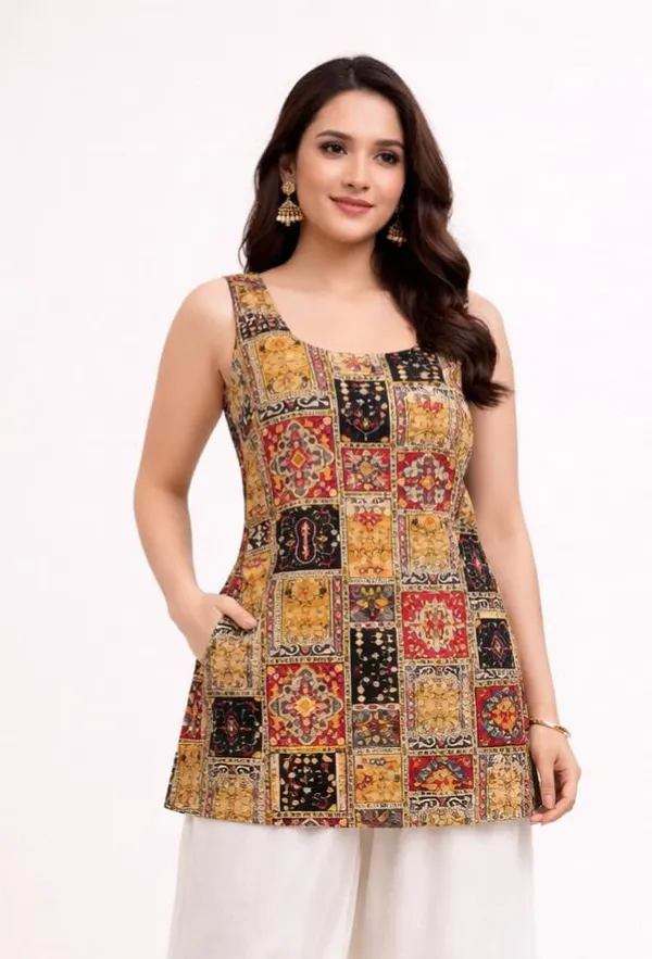 Womens_Sleeveless_Short_Kurti_Top_Ethnic_Print