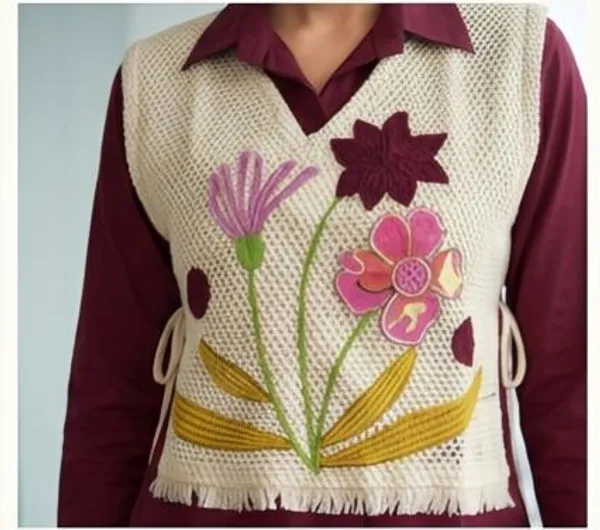 The_Xoxo_Women_Cotton_Kurta_Pant_Set_with_Floral_Thread_Embroidered_Koti,_3/4_Sleeve_Collared_Kurta,_Wine_Maroon_Ethnic_Wear_Co-Ord_Set