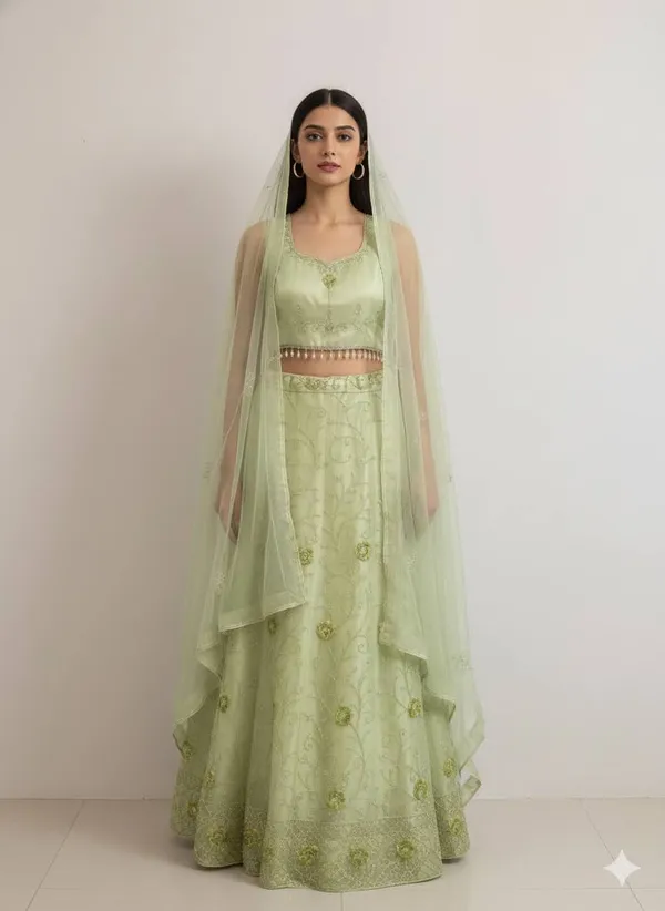 The_Xoxo_Women's_Premium_Silk_Blend_Embroidered_Lehenga_Choli_Set_with_Net_Dupatta_|_3_Piece_Festive_Ethnic_Wear_|_Sleeveless_Crop_Top,_Flared_Lehenga_&_Dupatta_|_Wedding,_Party_&_Festival_Wear