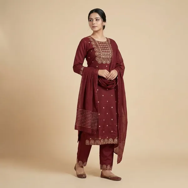 Womens_Salwar_Kameez_Roman_Silk_Set_Gold_Embroidered_Maroon