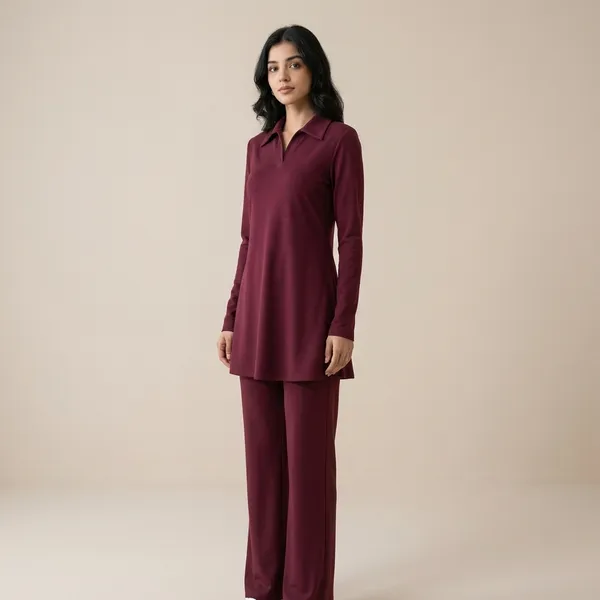Womens_Co-ord_Set_Stylish_Long_Sleeve_Maroon