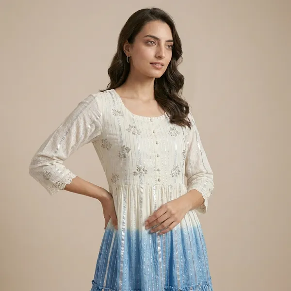 Womens_Ombre_Maxi_Dress_Tiered_Flowy_Gown_Indo_Western_White