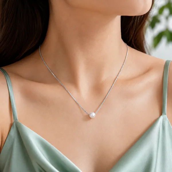 The_Solitaire_Floating_Pearl_Chain_Necklace_-_Made_With_925_Silver