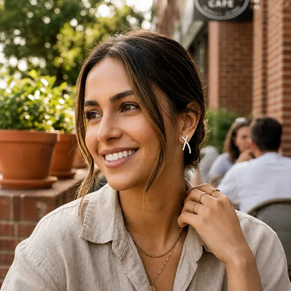 Cruz_Textured_&_Polished_Asymmetric_Cross_Earrings_-_Made_With_925_Silver