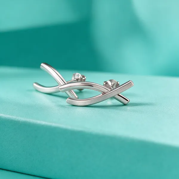 Cruz_Textured_&_Polished_Asymmetric_Cross_Earrings_-_Made_With_925_Silver