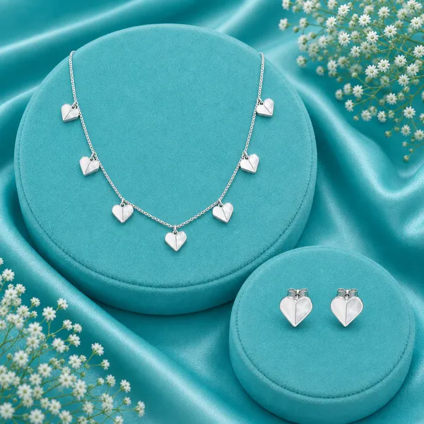Mother_Of_Pearl_Heart_Necklace_Set_-_925_Silver