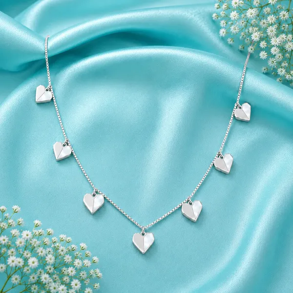 Mother_Of_Pearl_Heart_Necklace_Set_-_925_Silver