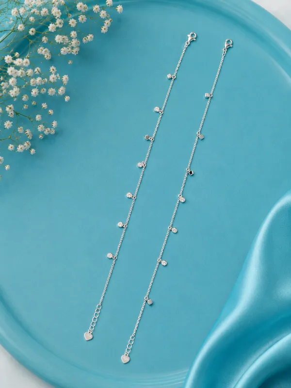 Geometric_Charms_Anklet_-_925_Silver_-_Single