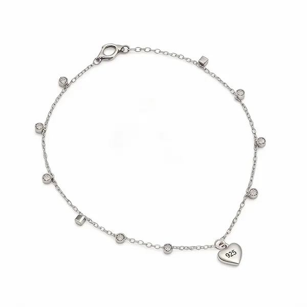 Geometric_Charms_Anklet_-_925_Silver_-_Single