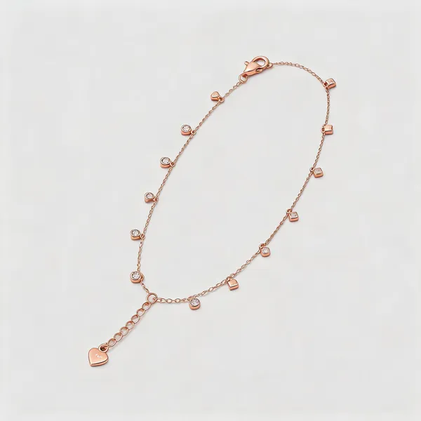 Geometric_Charms_Anklet_-_925_Silver_-_Rose_Gold_-_Single