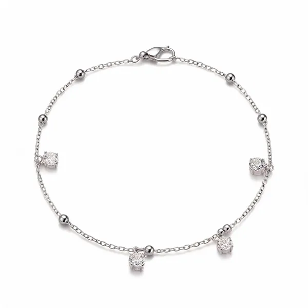 Round_Solitaire_Charms_Anklet_-_925_Silver_-_Single