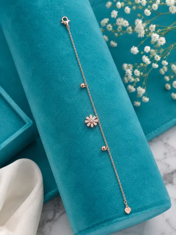 Blooming_Daisy_Drop_Bracelet_-_Rose_Gold_-_Made_With_925_Silver