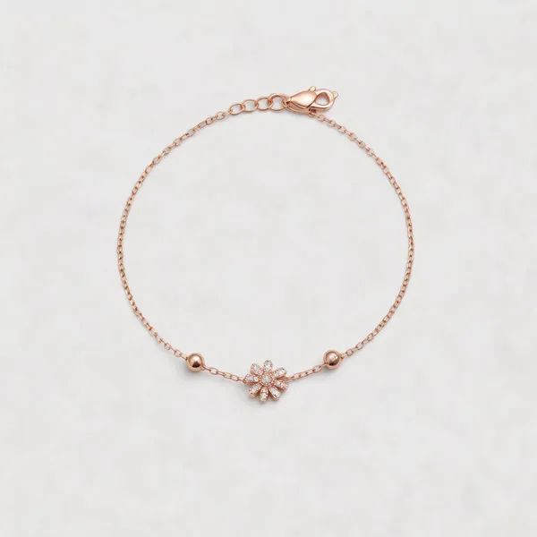 Blooming_Daisy_Drop_Bracelet_-_Rose_Gold_-_Made_With_925_Silver