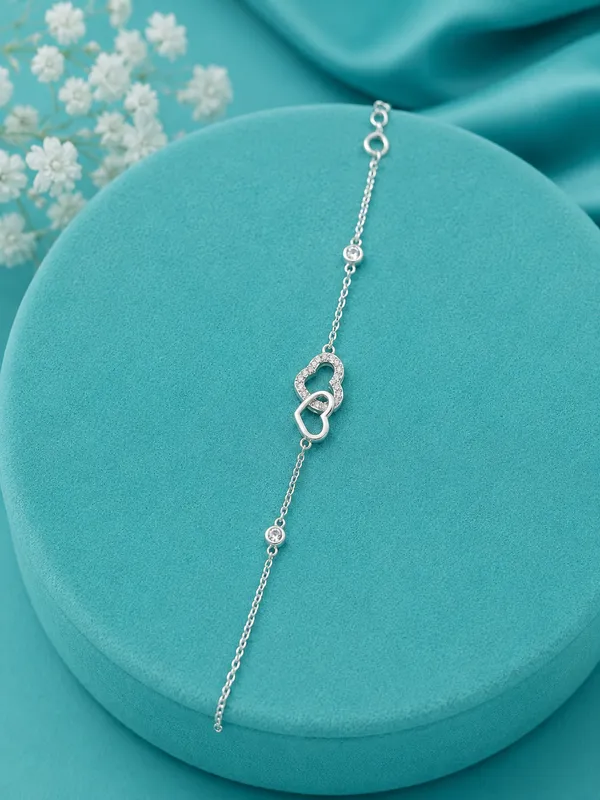 Sparkling_Dual_Heart_Silver_Chain_Bracelet_-_Made_With_925_Silver