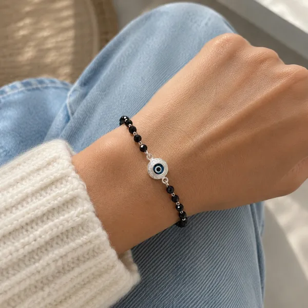 Tivara_Evil_Eye_Onyx_Charm_Bracelet_-_Made_with_925_Silver