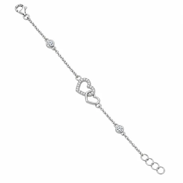 Sparkling_Dual_Heart_Silver_Chain_Bracelet_-_Made_With_925_Silver