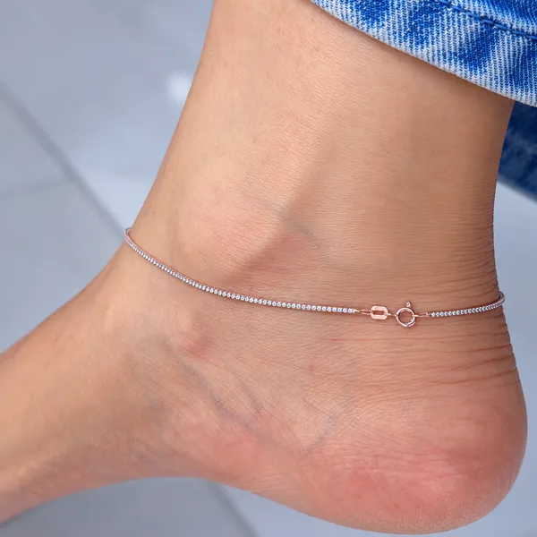 Tivara_Dual_Tone_Italian_Anklet_-_Single_-Made_with_925_Silver