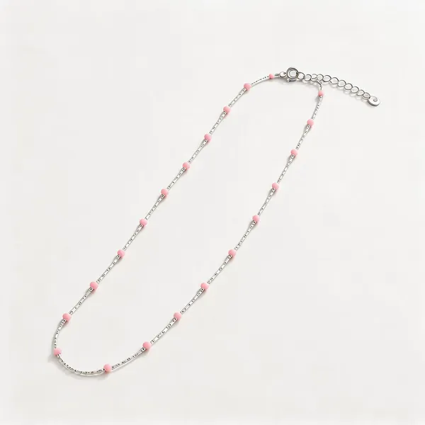 Dainty_Pastel_Pink_Station_Necklace_-_Made_With_925_Silver