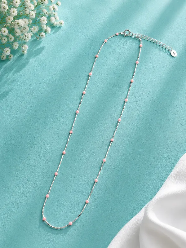 Dainty_Pastel_Pink_Station_Necklace_-_Made_With_925_Silver
