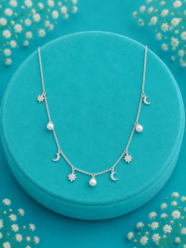 Celestial_Moon_&_Pearl_Necklace_With_Matching_Pearl_Drop_Earrings_Set_–_925_Sterling_Silver_Rhodium_Finish