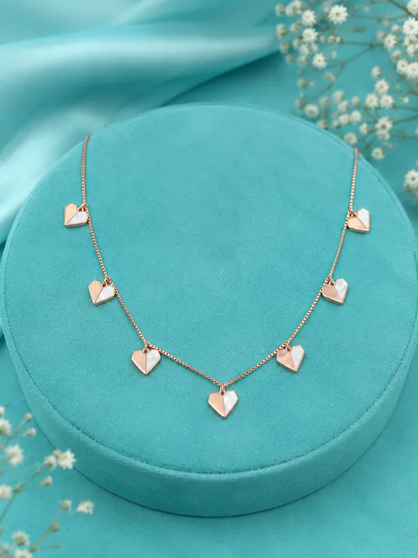Mother_Of_Pearl_Heart_Necklace_Set_(Rose_Gold)_-_925_Silver