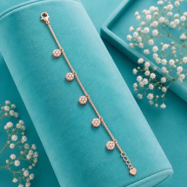 Stellar_Disc_Dangle_Bracelet_-_Rose_Gold_-_Made_With_925_Silver