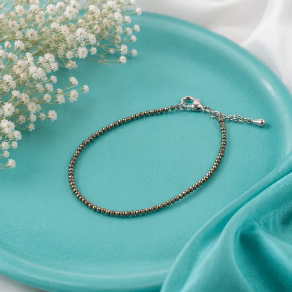 Original_Pyrite_Beaded_Anklet_925_Silver_Locking_-_Single