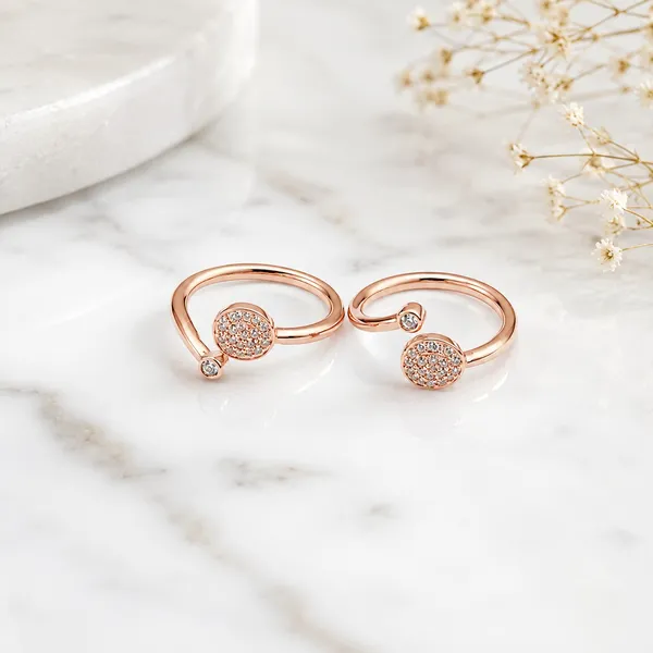 Celestial_Circle_Open_Toe_Ring_-_Rose_gold_-_Made_with_925_Silver