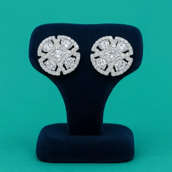 Regal_Emblem_Earrings_925_Silver_With_Aaa_Zircons