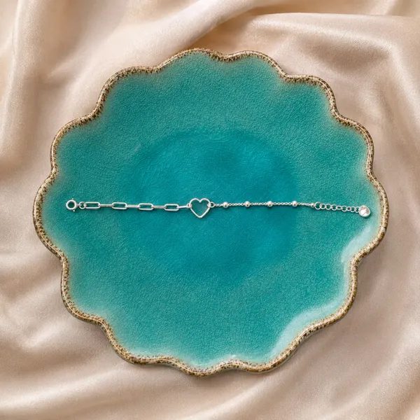 Asymmetric_Paperclip_&_Beaded_Chain_Bracelet_-_Made_With_925_Silver