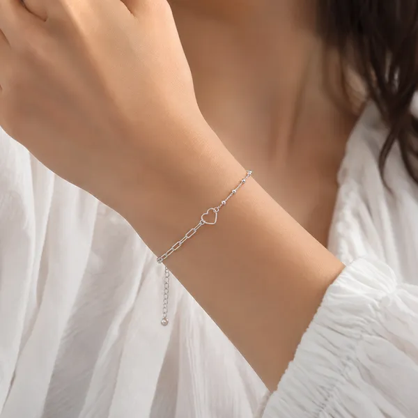 Asymmetric_Paperclip_&_Beaded_Chain_Bracelet_-_Made_With_925_Silver