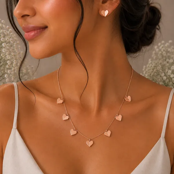 Mother_Of_Pearl_Heart_Necklace_Set_(Rose_Gold)_-_925_Silver