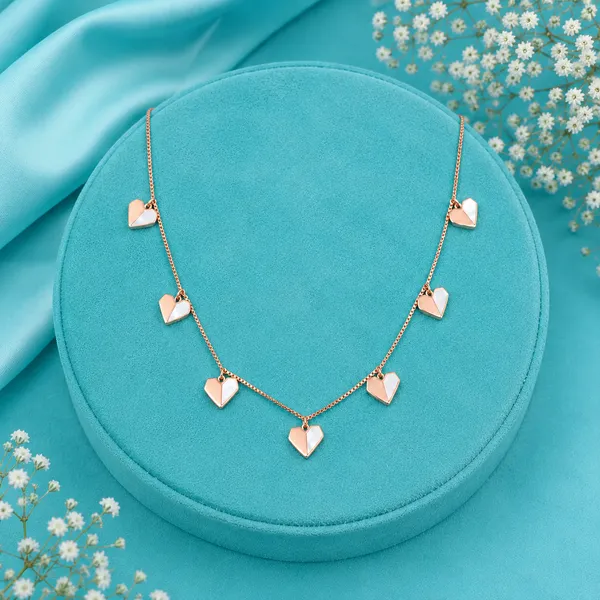 Mother_Of_Pearl_Heart_Necklace_Set_(Rose_Gold)_-_925_Silver