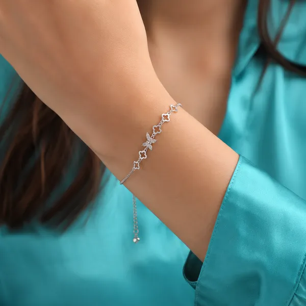 Enchanted_Clover_&_Butterfly_Bracelet_-_Made_With_925_Silver