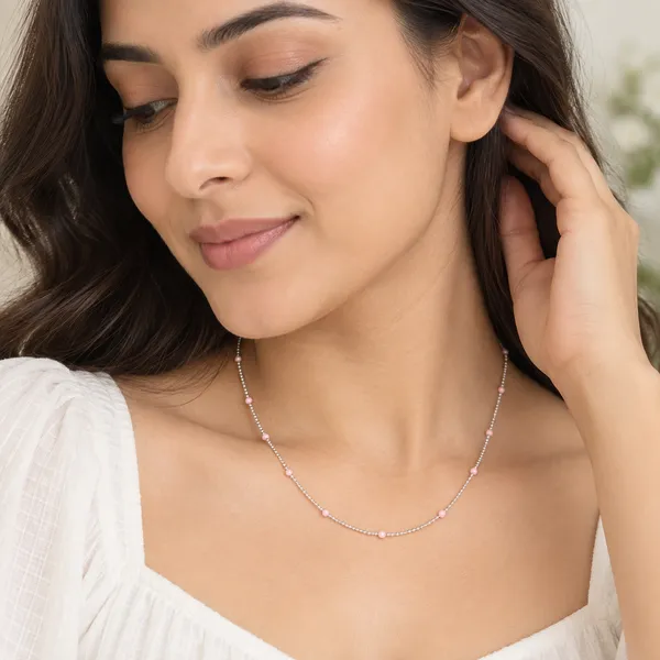 Dainty_Pastel_Pink_Station_Necklace_-_Made_With_925_Silver