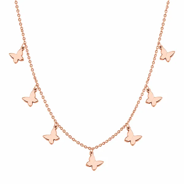 Tivara_Multi-Butterfly_Charm_Necklace___-_Made_with_925_Silver_-_Rose_Gold