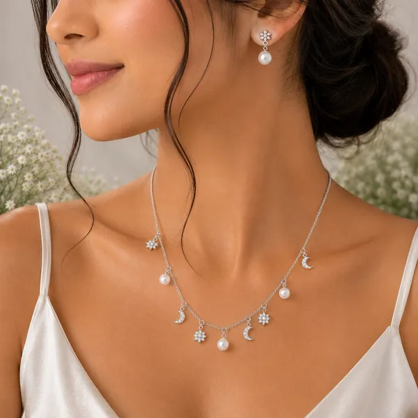 Celestial_Moon_&_Pearl_Necklace_With_Matching_Pearl_Drop_Earrings_Set_â€“_925_Sterling_Silver_Rhodium_Finish