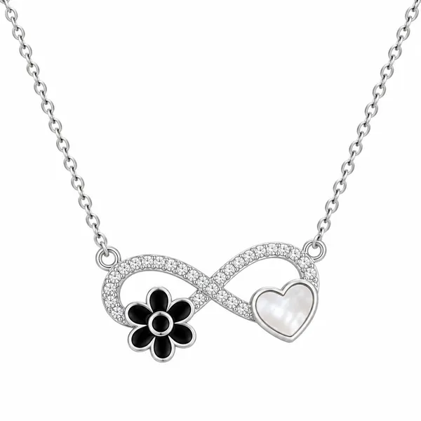 Sterling_Silver_Asymmetrical_Floral_Infinity_Necklace_-_Made_With_925_Silver
