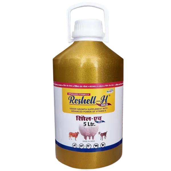 Veterinary_Vitamin_H_Supplement_for_Cow,_Cattle,_Goat,_Chicken,_Layers,_Broilers,_Poultry_and_Other_Livestock_Animals,_Reshell-H_GOLD_5_Ltr