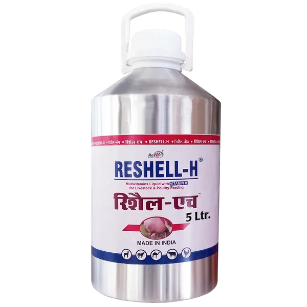 Veterinary_Vitamin_H_Supplement_for_Cow,_Cattle,_Goat,_Chicken,_Layers,_Broilers,_Poultry_and_Other_Livestock_Animals,_Reshell-H_5_Ltr.
