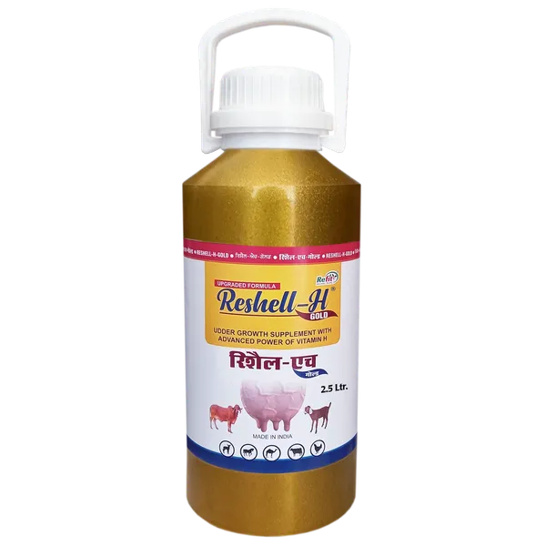 Veterinary_Vitamin_H_Supplement_for_Cow,_Cattle,_Goat,_Chicken,_Layers,_Broilers,_Poultry_and_Other_Livestock_Animals,_Reshell-H_GOLD_2.5_Ltr