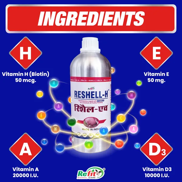 Veterinary_Vitamin_H_Supplement_for_Cow,_Cattle,_Goat,_Chicken,_Layers,_Broilers,_Poultry_and_Other_Livestock_Animals,_Reshell-H_1_Ltr.
