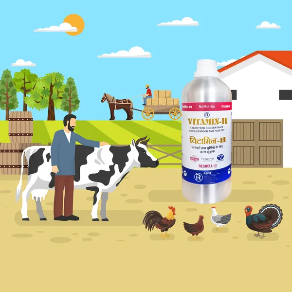 Vitamin_H_Supplement_for_Cow,_Cattle,_Buffalo,_Goat,_Chicks,_Chicken,_Poultry_and_Livestock_Animals,_Reshell-H_(Lite)_1_Ltr_(Set_of_4_Pcs)