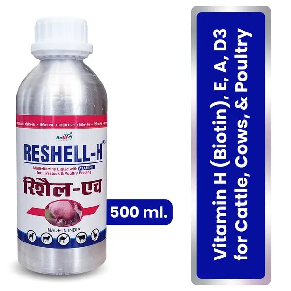 Veterinary_Vitamin_H_Supplement_for_Cow,_Cattle,_Goat,_Chicken,_Layers,_Broilers,_Poultry_and_Other_Livestock_Animals,_Reshell-H_500_ml.