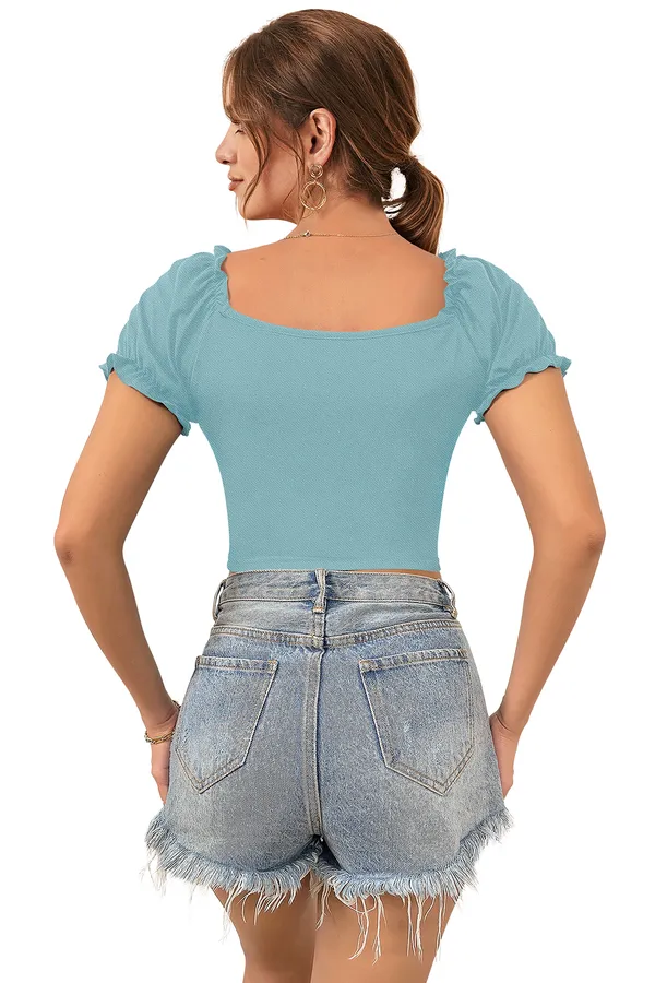 Women's_Ruched_Puff_Sleeve_Crop_Top_Sky_Blue