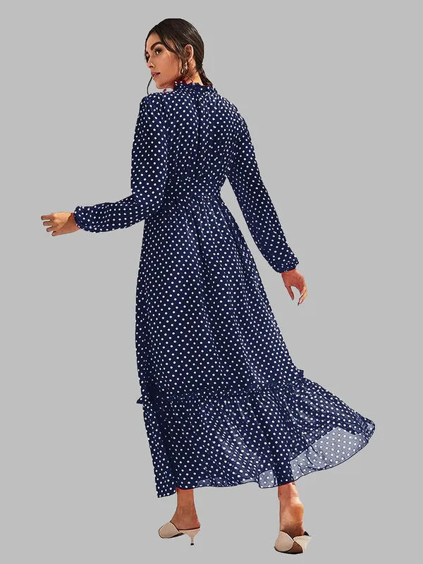Navy_Blue_Polka_Dot_Long_Maxi_Dress_With_Ruffle_Details