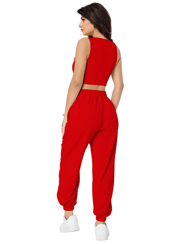 Women's_Red_Two_Piece_Crop_Top_And_Jogger_Co_Ord_Set