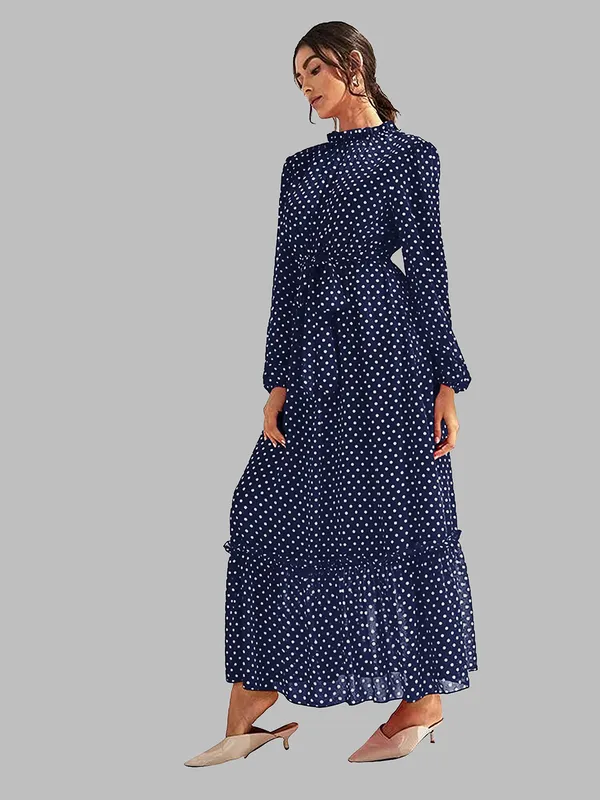 Navy_Blue_Polka_Dot_Long_Maxi_Dress_With_Ruffle_Details