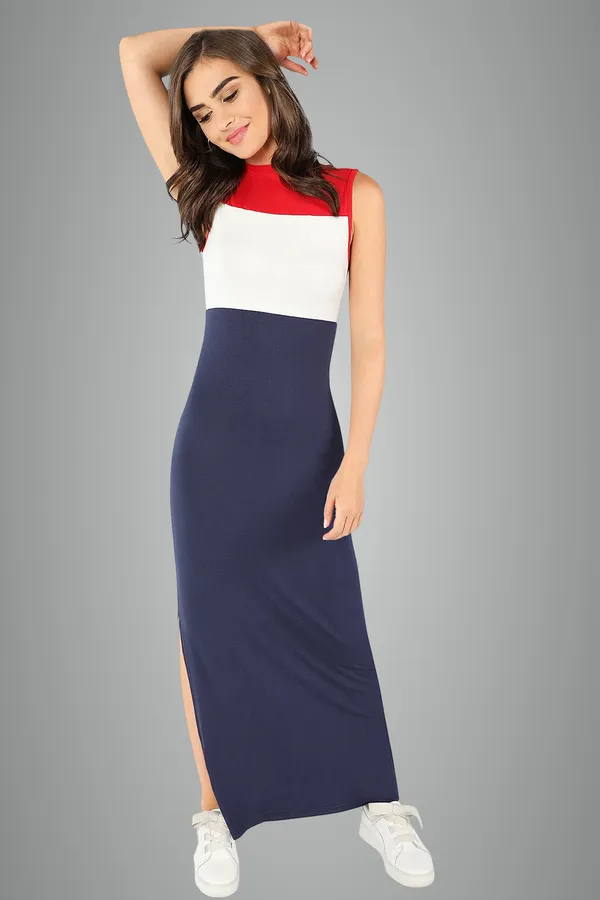 Women's_Color_Block_Sleeveless_Maxi_Dress_With_Side_Slit_Red,_White_And_Navy