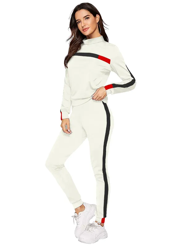 White_Tracksuit_Set_With_Black_And_Red_Stripe_Detail